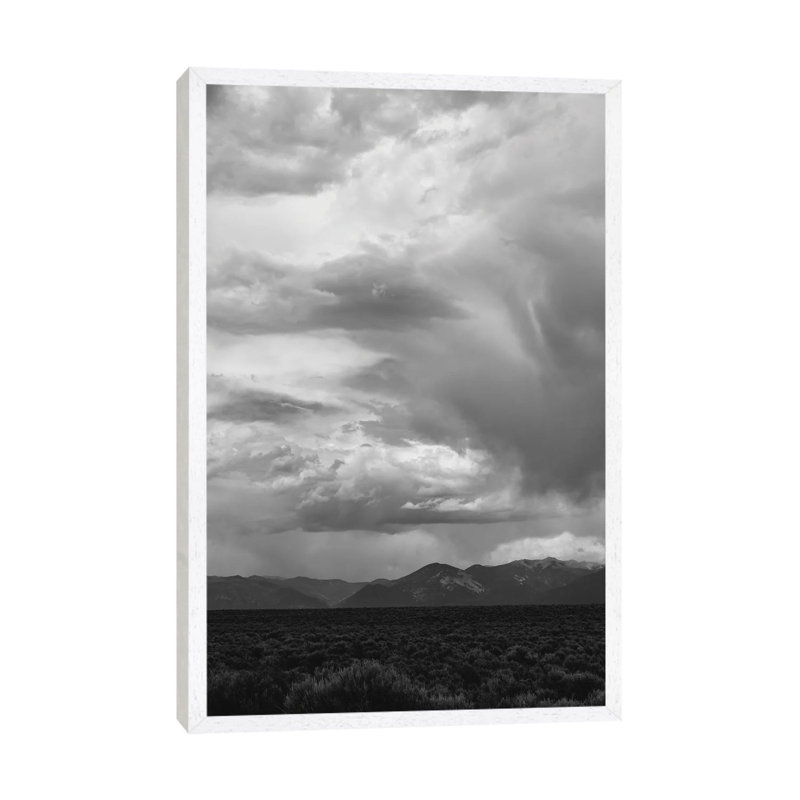 Taos Mountains Storm V by Bethany Young - Print on Canvas, White Framed, 66.04cm H x 45.72cm W x 3.81cm D