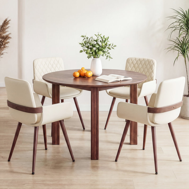 Chaises de salle à manger Malvino, Beige