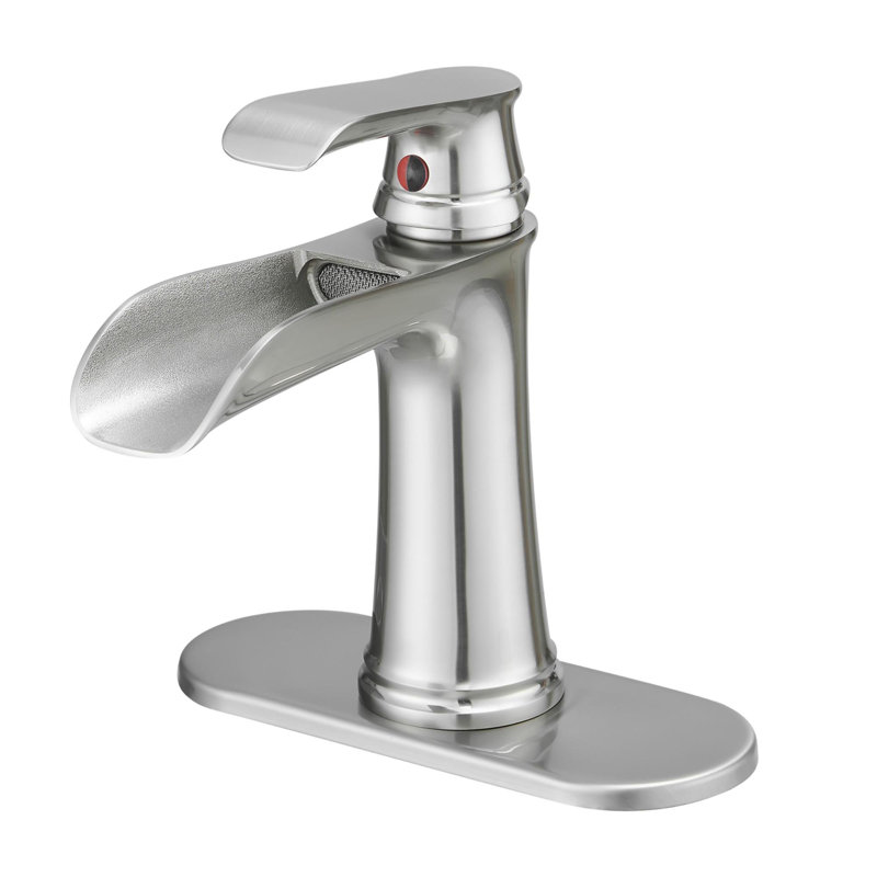 Robinet pour salle de bain à un trou avec poignée simple