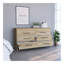 Commode double 6 tiroirs Hms, quatre pieds, plateau supérieur