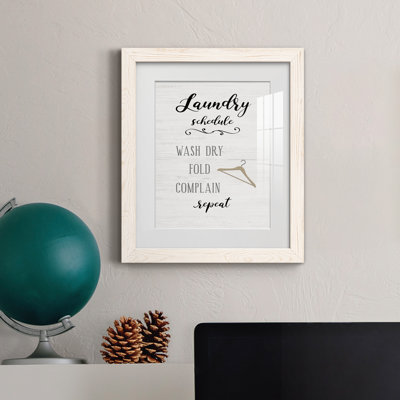Laundry Complain - Art textuel avec cadre photo