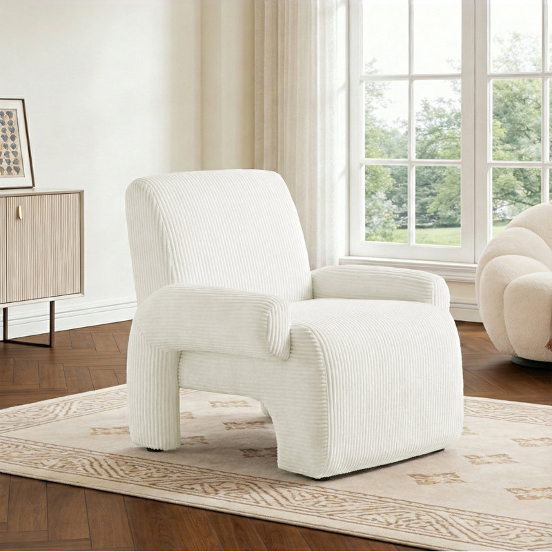 Fauteuil d'appoint l 31,5 po, Crème