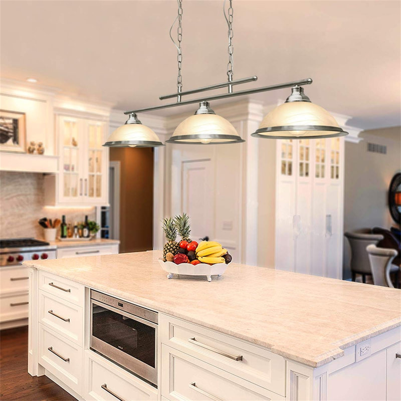 3 - Light White Kitchen Island Pendant