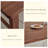 Retro Brown Rectangular Solid Wood Dining Table-1306291434