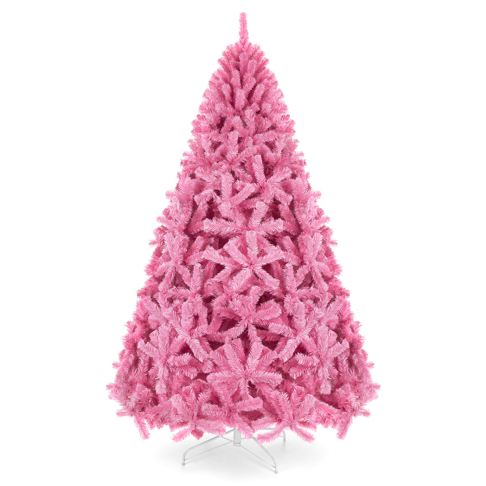 Pink Frosted 9' Fir Christmas Tree, 7.5'