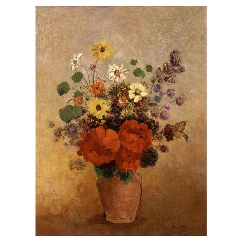 «Flowers in a Vase» par Odilon Redon - Impression giclée, H 40 po x l 32 po