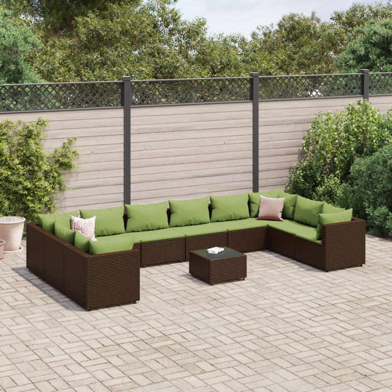  Ensemble de patio, brun, vert, Brun, Vert