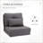 HOMCOM 2-in-1 Lazy Floor Sofa with 5-Position Adjustable Backrest | Linen | Dark Grey-282622473