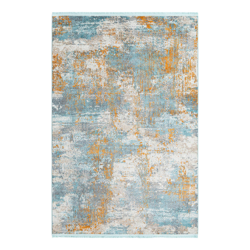 Haefner Abstract Indoor Rug, Rectangle 5'5" x 8'