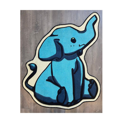 Tapis bleu Elephant