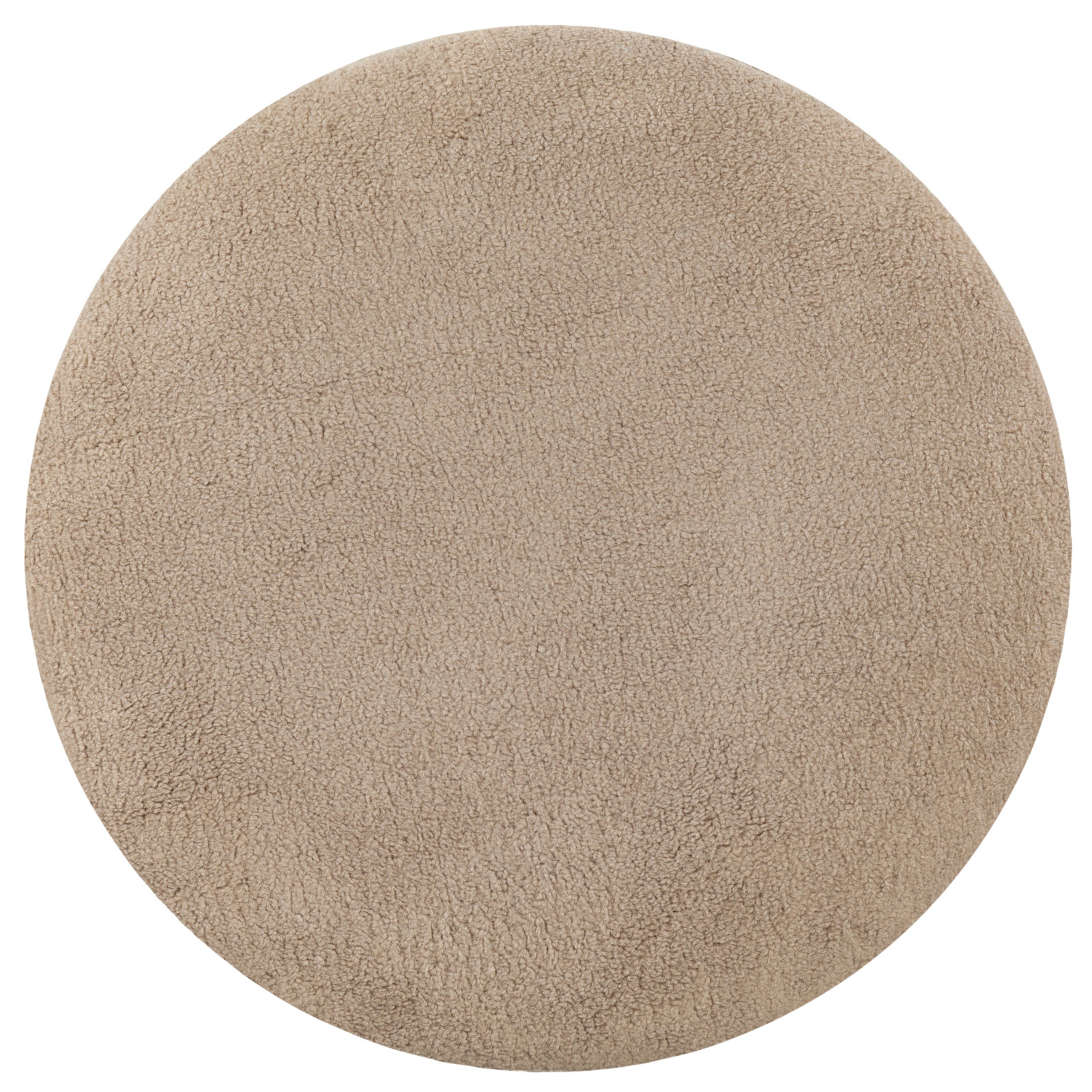 Mancora 21" Ottoman, Brown Faux Shearling