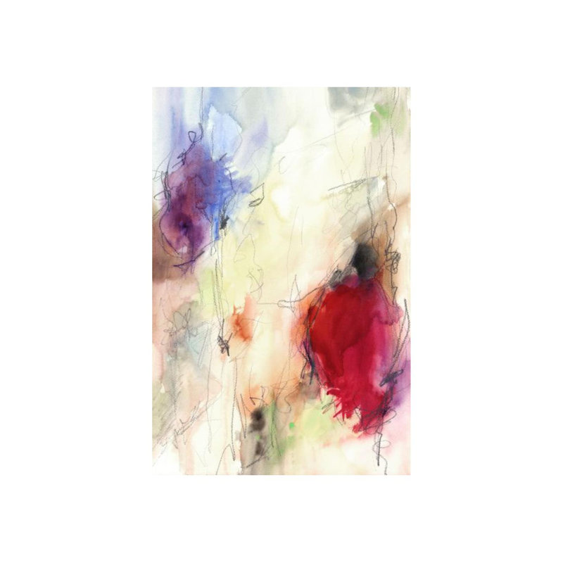 «Daydreaming II» par Guseul Park - impression d'art graphique, H 54 po x l 36 po x P 1,5 po, Couche de verre