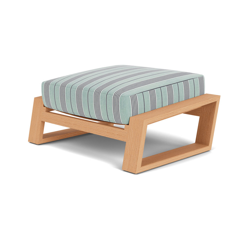 Pursuit Outdoor Ottoman, Hansen Seaglass