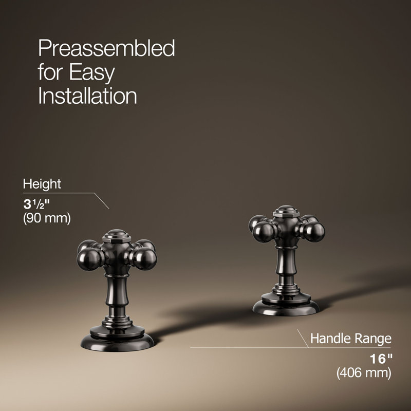 Artifacts® Bathroom Sink Cross Handles, Vibrant Titanium