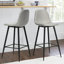 Jakobe Upholstered Counter Stool with Metal Frame-32484490