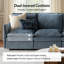 Canapé modulaire surdimensionné à double couche avec rangement et pédale extensible Cashin-2101990415