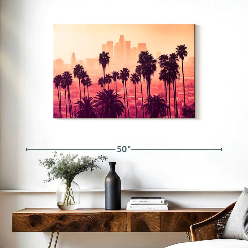 Sireci Los Angeles Skyline Palms, 24" H x 36" W