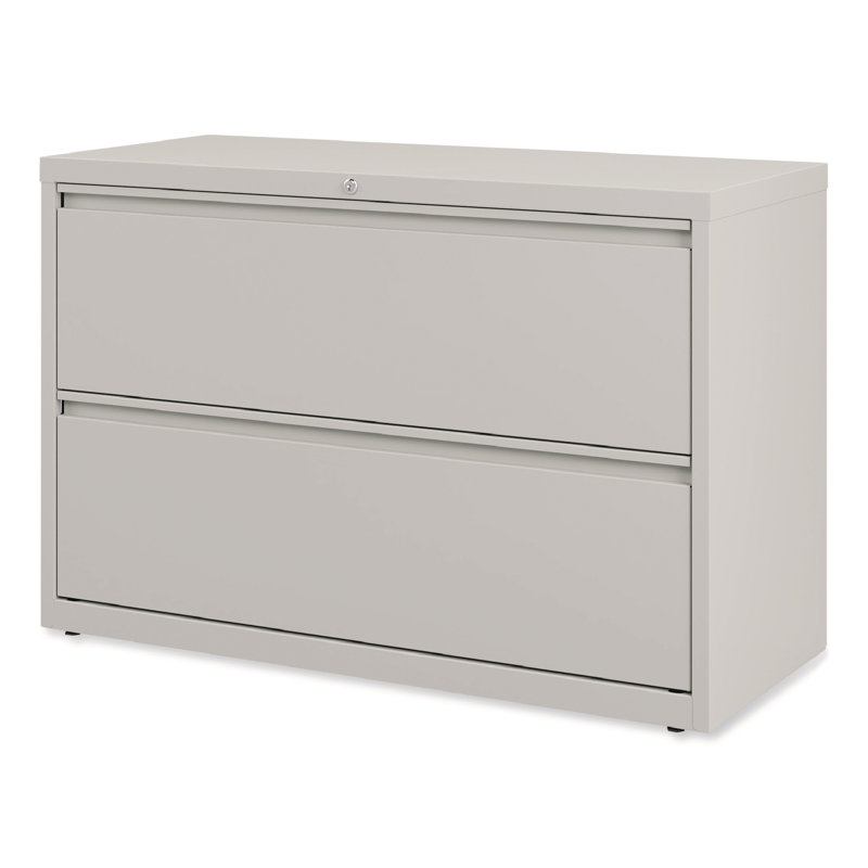 42'' Wide Light Gray Steel 2-Drawer File Cabinet