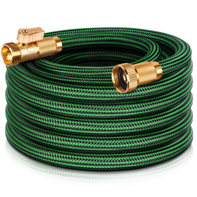 NON-EXPANDABLE Garden Hose 25Ft, Heavy Duty Flexible Water Hose, Kink Resistant Lightweight Hybrid Hose With Durable Fabric Skin, Leakproof Hose Male To Female Fittings