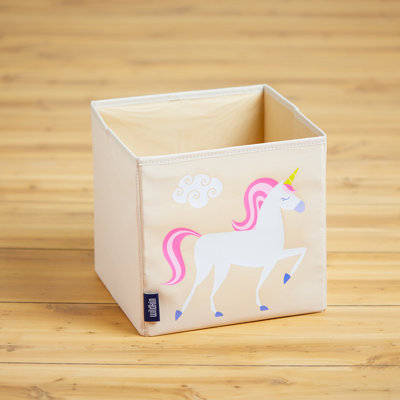 Wildkin Kids 10" Storage Cube – Durable Organizer for Toys, Books, & Art Supplies - Unicorn