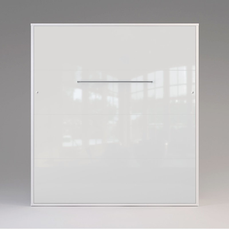 Jaciah Super King (6') Wall Bed, White/White gloss