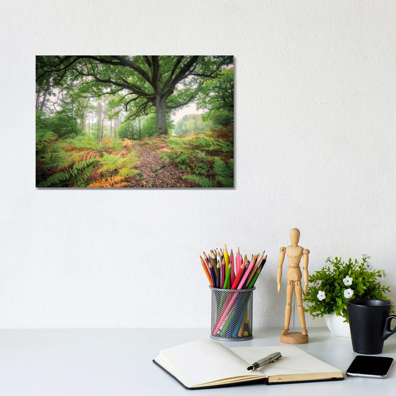 The Protector Oak Tree by Philippe Manguin - Wrapped Canvas Painting, 20.32cm H x 30.48cm W x 1.905cm D