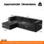 Canapé d'angle modulaire en chenille de 267 cm (105 po) avec méridienne, sans ossature apparente, noir. Aucun assemblage requis.-131274396