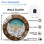 Noël-village-horloge-art diorama - horloge murale moderne en verre 12 po
