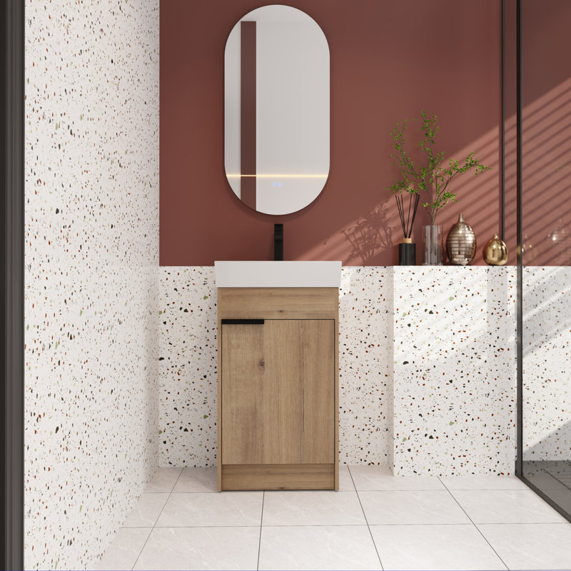 18'' Single Bathroom Vanity with Ceramic Top