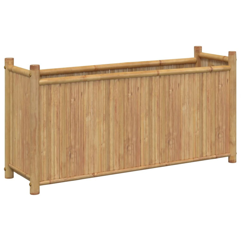 Bayou Breeze Planter 15.7"X15.7"X31.5" Bamboo, 19.7" H x 39.4" W x 11.8" D