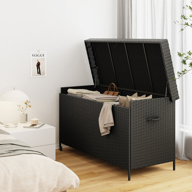Blue Elephant 153.7cm W 643.5L Water Resistant Deck Box, Dark Brown