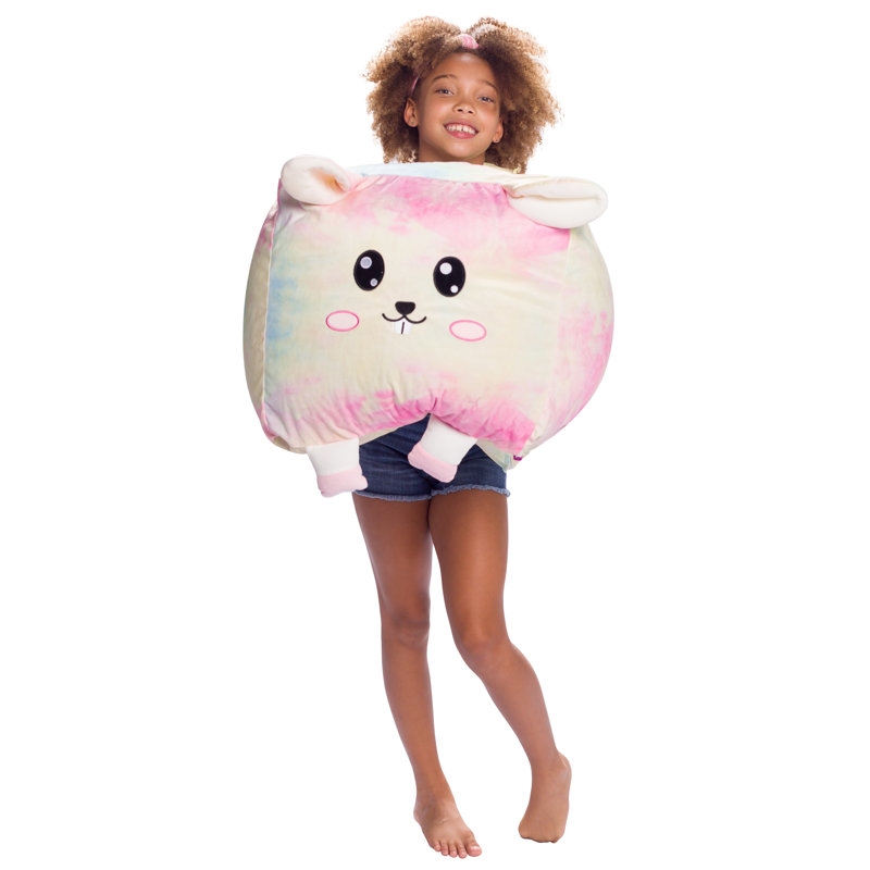 Petit fauteuil à billes Cozy Animal, Mélange de polyester teinture sur nœud lapin, H 19 po x l 24 po x P 24 po
