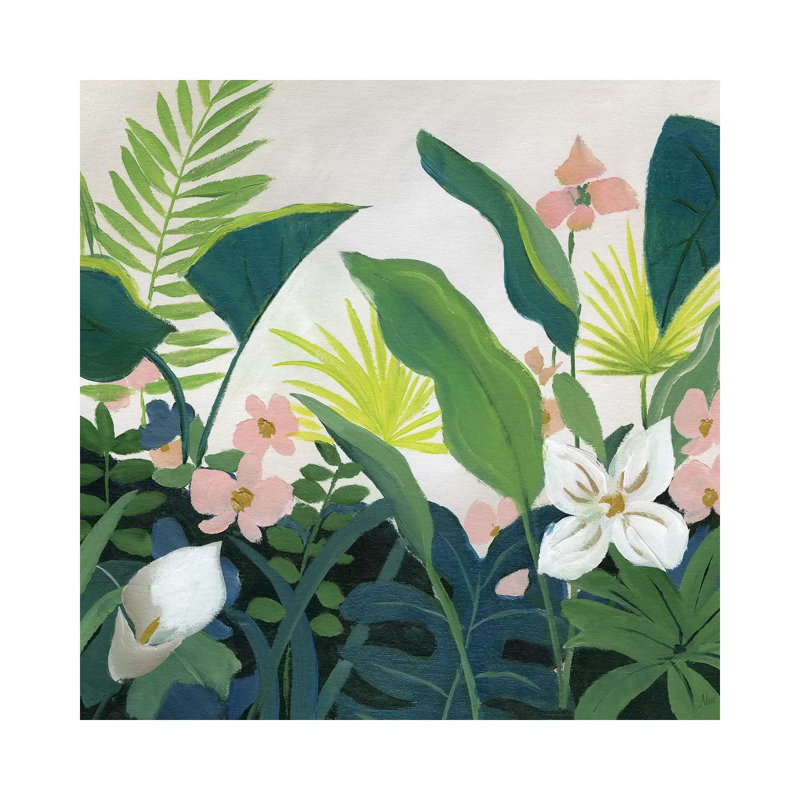 «Tropics» par Nan - reproduction imprimée, Toile tendue, H 12 po x l 12 po x P 1,5 po