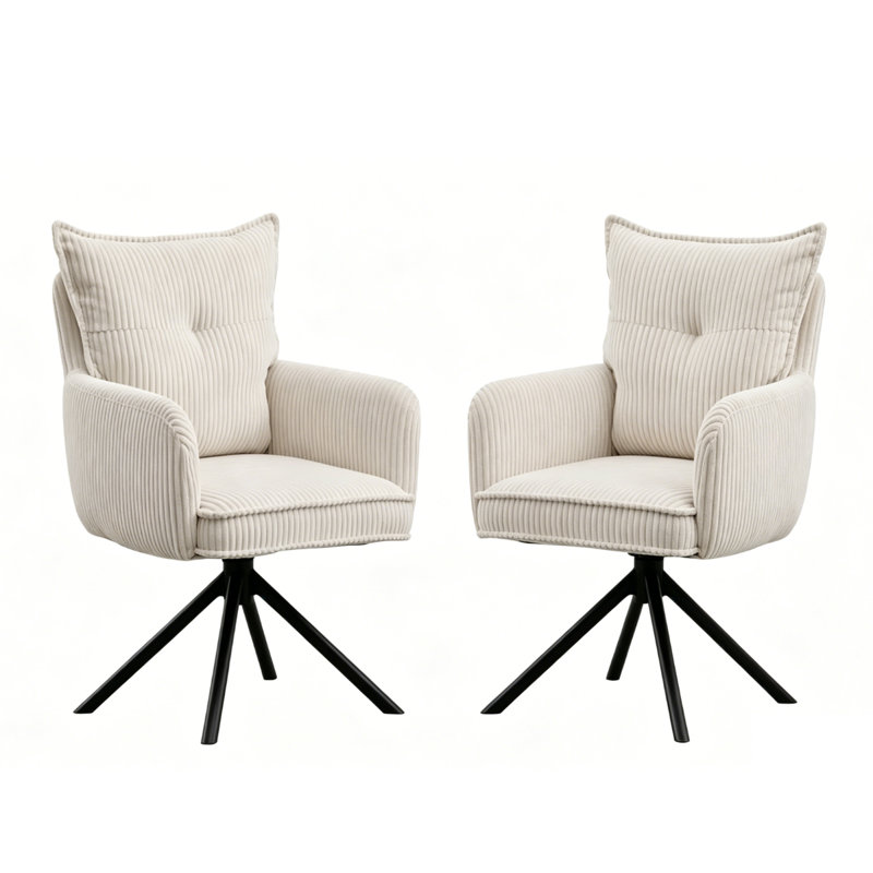 Buchhi Office Chair Dining Chair Chair Upholstered Armchair With High Backrest For Living Room, Bedroom, Dressing Room, Office(Set Of 2)