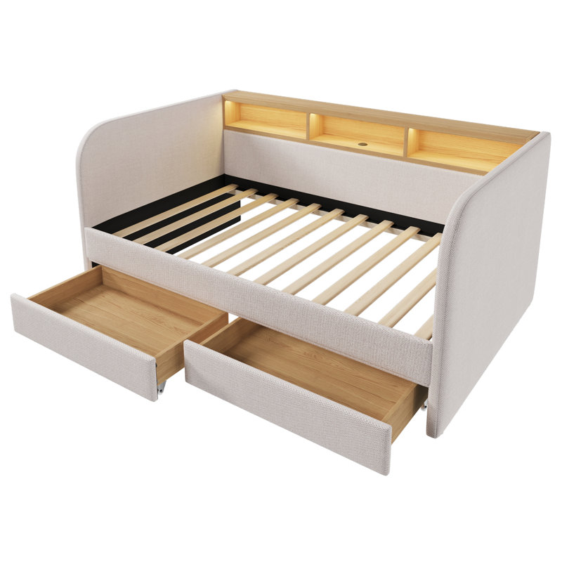 Bed, Beige