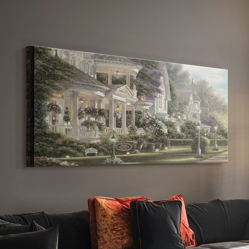 Minns House - Toile tendue avec châssis - Prêt à accrocher, H 16 po x l 32 po