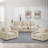 Modern Modular  Sectional Sofa Set of 5/6 Seater Oversized Chenille Couch with Storage Space and USB Port for Living Room and Apartment-542941789-600144892