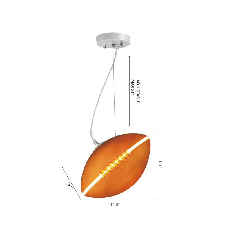 Luminaire suspendu de football pour enfants 1 lumière Sports