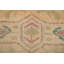 Tapis brun / rouge en laine noué à la main de conception unique 4 pi 2 po x 4 pi 8 po années 1980