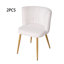 48cm H Upholstered Wing Back Accent in White