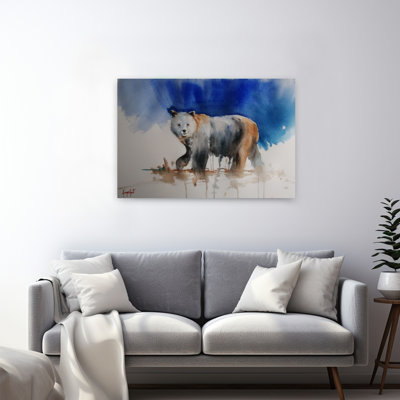 Spirit, ours bleu dramatique, serein, vibrant, ours, forêt, art mural