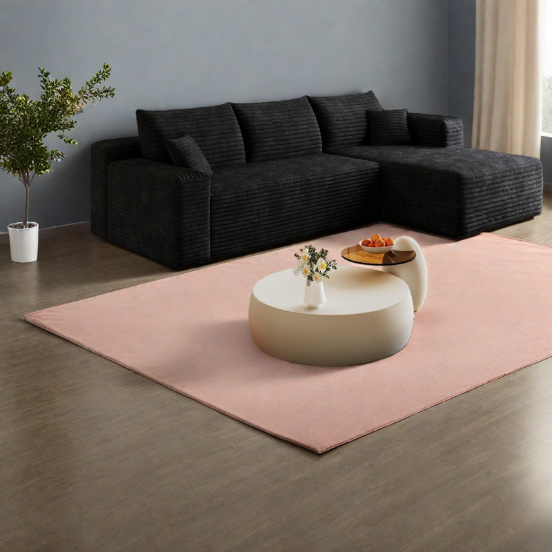 Canapé modulaire en velours côtelé 95 pouces