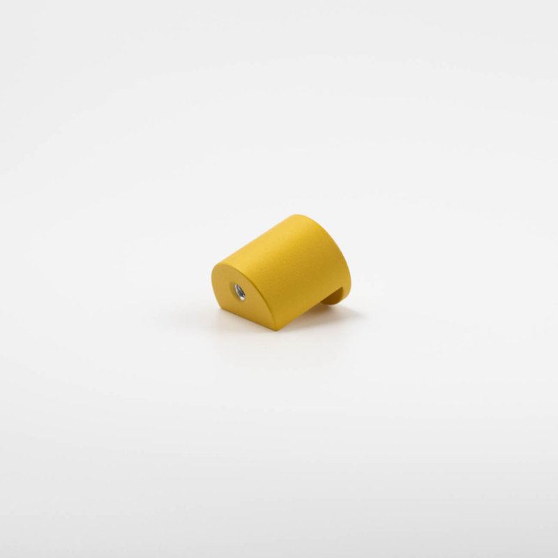 ROUS Hardware Mid-Century Modern Cutout Knob with Sleek Aluminum Design | 1 Count, Sunflower (Yellow) 