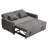 164cm W  Convertible Sofa Bed with 2 Pillows in Grey
