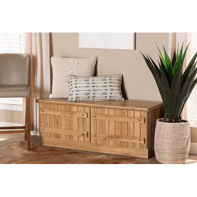 Banc de rangement en bois pour chaussures Gracelynn