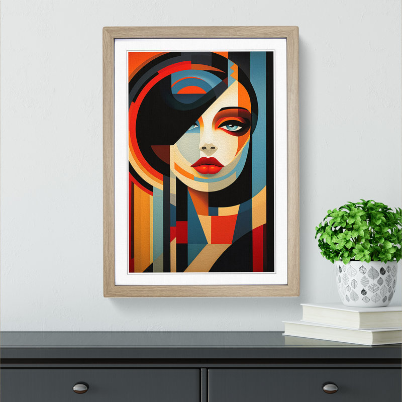 Single Picture Frame Print on Wood, Oak Framed, 64cm H x 46cm W