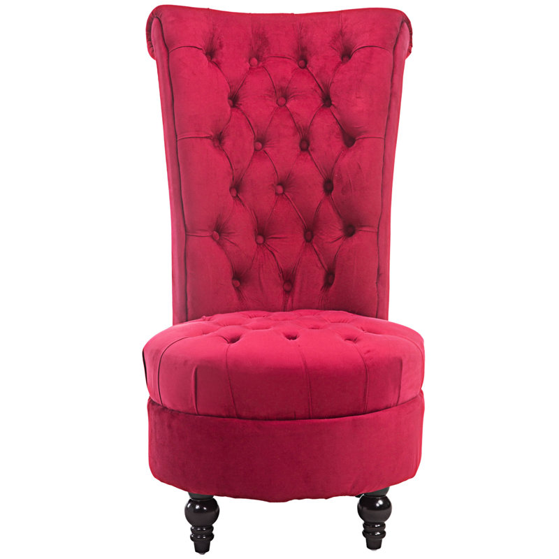 Chaise d'appoint rembourrée à haut dossier
