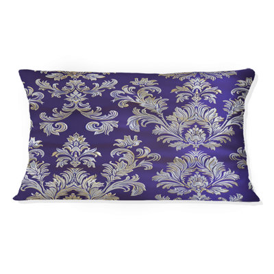 Coussin lombaire mauve et argenté - I