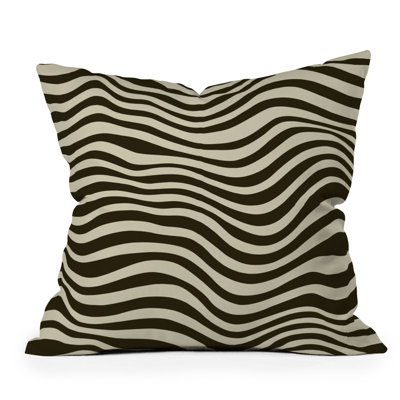  Striped Polyester Indoor/Outdoor Throw Pillow