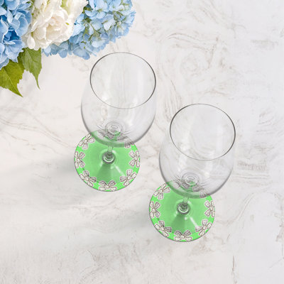 Sous-verres ronds en cuir végétalien Pearl Bow Colony